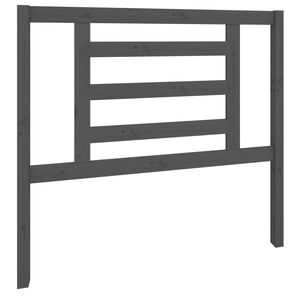 vidaXL Wezgłowie ł&oacute;żka, szare, 106x4x100 cm, lite drewno sosnowe