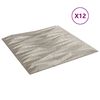 vidaXL Panele ścienne, 12 szt., beton, 50x50 cm, XPS, 3 m², kamień