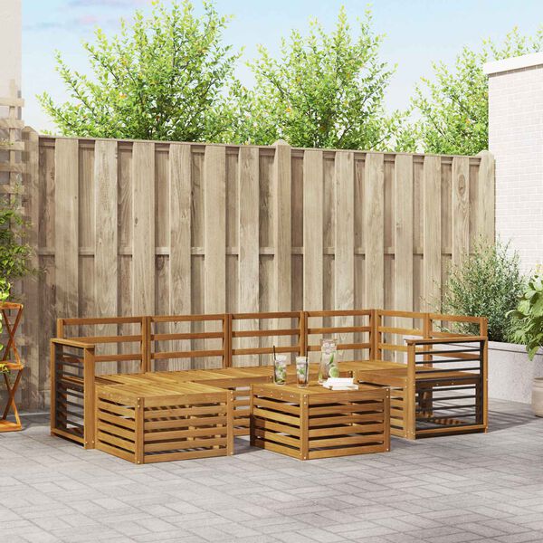 vidaXL Zestawy sof Naturalny Lite Drewno Akacji