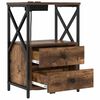vidaXL Szafka Nocna z szufladą 2 pcs Dąb wędzony 40 x 31 x 60 cm