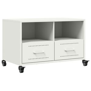 vidaXL Szafka RTV, biała, 68x39x43,5 cm, stal
