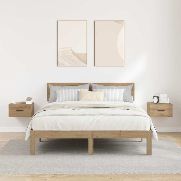 vidaXL Szafka Nocna z szufladą 2 pcs dąb artisan 35 x 35 x 20 cm