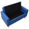 vidaXL 2-osobowa sofa dziecięca, niebieska, sztuczna sk&oacute;ra