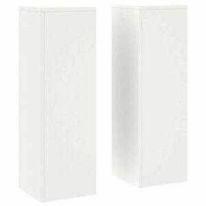 vidaXL Stojak na rośliny 2 pcs Biały 24 x 24 x 75 cm Stal