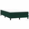 vidaXL Ł&oacute;żko typu Box Spring bez materaca Ciemnozielone 120x220 cm
