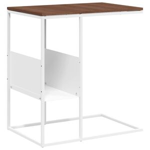 vidaXL Stolik boczny, biały, 55x36x59,5 cm, materiał drewnopochodny