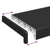 vidaXL Parapet okienny Czarny z drewnianym wykończeniem PVC
