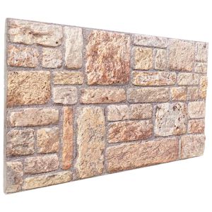 vidaXL Panele ścienne 10 szt. 100 x 50 cm Jasnobrązowy i biały