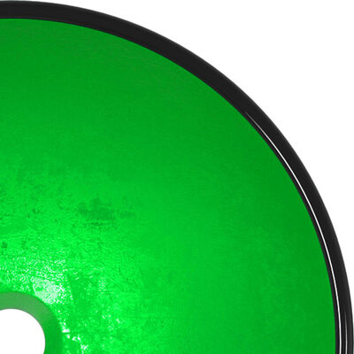 vidaXL Umywalka ze szkła hartowanego, 42x14 cm, zielona