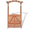 vidaXL Pergola ogrodowa z bramką, lite drewno, 120 x 60 x 205 cm