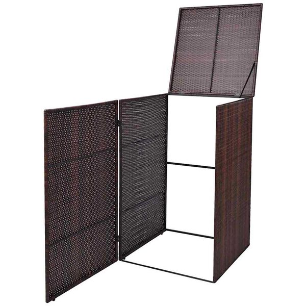 vidaXL Wiata na kosze na śmieci Brązowy 76 x 78 x 123 cm