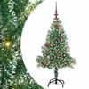 vidaXL Sztuczna choinka z śnieżnym pokryciem z lampkami LED 150 cm