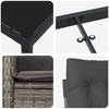 vidaXL Zestaw do jadalni w ogrodzie z poduszką 5 pcs Szary polirattan