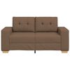 vidaXL Sofa dwuosobowa, brązowa, 120 cm, tkanina