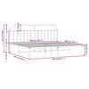vidaXL Metalowa rama ł&oacute;żka z wezgłowiem, czarna, 200x200 cm