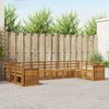 vidaXL Zestawy sof 10 pcs Naturalny Lite Drewno Akacji