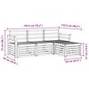 vidaXL Zestawy sof 4 pcs Naturalny Lite Drewno Akacji