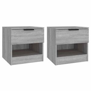 vidaXL Szafki nocne, 2 szt., szary dąb sonoma, materiał drewnopochodny