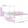 vidaXL Ramka ł&oacute;żka Dąb wędzony 120 x 190 cm Lite drewno sosnowe