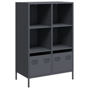 vidaXL Szafka, antracytowa, 68x39x103,5 cm, stal