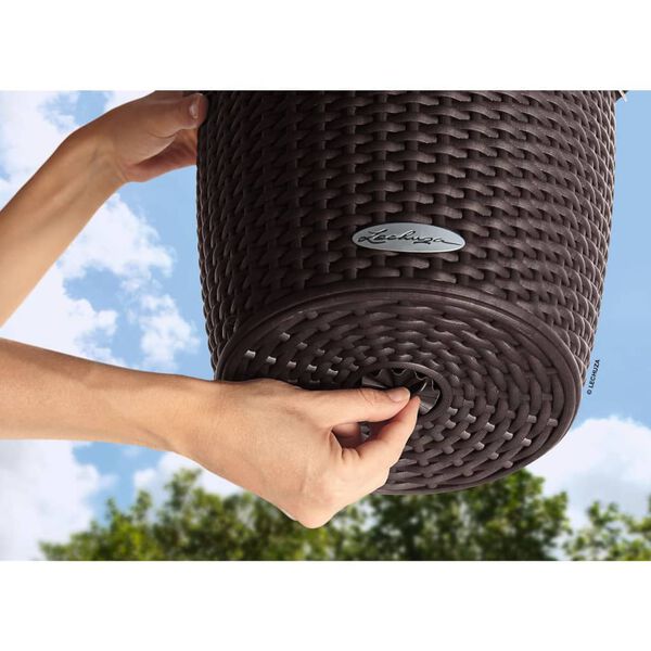 LECHUZA Doniczka NIDO Cottage 28 ALL-IN-ONE, mokka