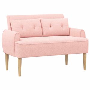 vidaXL Sofa dwuosobowa z guzikowym pikowaniem r&oacute;żowy 117 x 67 x 77 cm