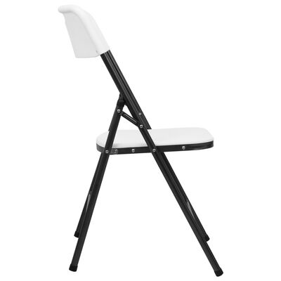 vidaXL Składane krzesła ogrodowe, 4 szt., HDPE, białe