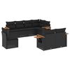 vidaXL Patio Sofa Set 8-osobowe Black