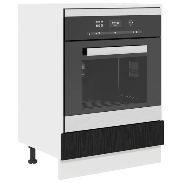 vidaXL Szafka wisząca z przechowywaniem Czarny Dąb 60 x 46 x 81,5 cm