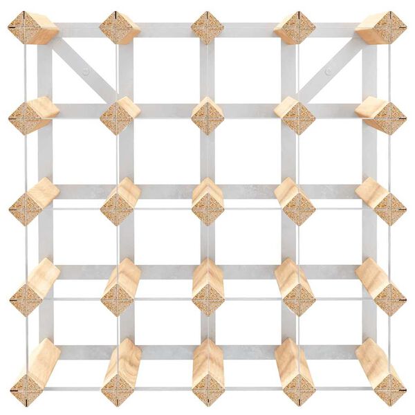 vidaXL Stojak na 20 butelek wina, lite drewno sosnowe