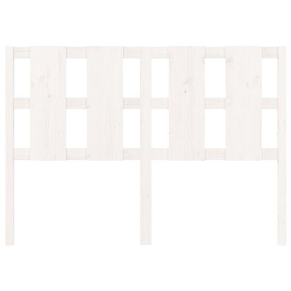 vidaXL Wezgłowie ł&oacute;żka, białe, 145,5x4x100 cm, lite drewno sosnowe
