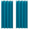 vidaXL Firany blackout z k&oacute;łkami 2 szt. Turkusowy 225 x 140 cm