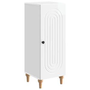 vidaXL Bufet Biały wysoki połysk 33 x 34,5 x 90 cm Drewno inżynieryjne