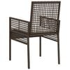 vidaXL Krzesło Ogrodowe 2 pcs Brązowy 53 x 60 x 85cm polirattan