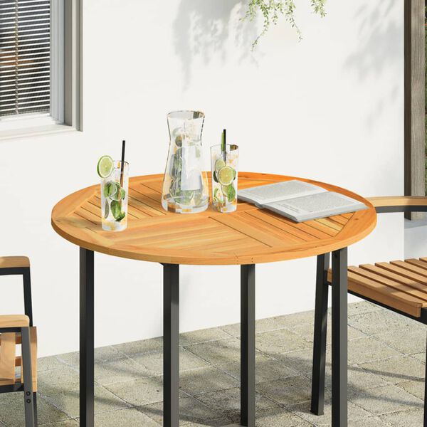 vidaXL Blat do stolika, Ø90x2,2 cm, okrągły, lite drewno akacjowe