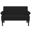 vidaXL Ławka z oparciem Czarna 120x62x75,5 cm Tkanina