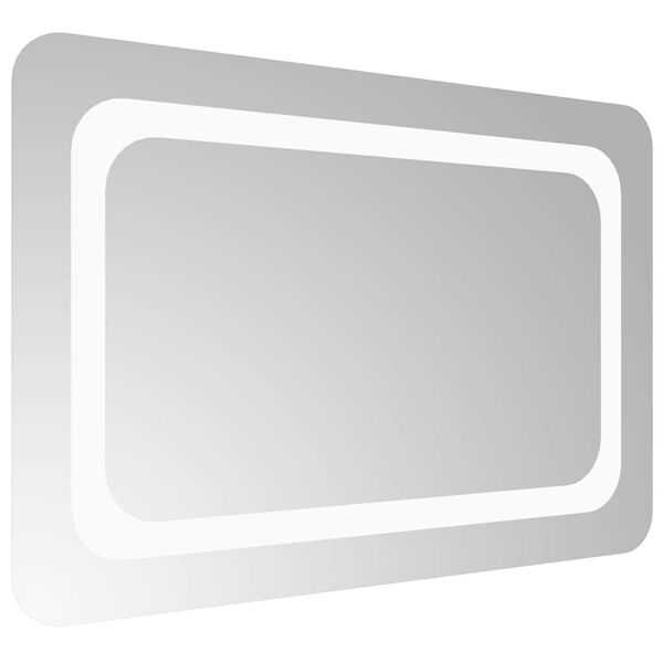 vidaXL Lustro łazienkowe z LED, 60x40 cm
