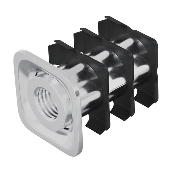 vidaXL Wkład Rurki Gwintowanej 12 pcs Czarny i Srebrny