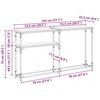 vidaXL StolikKonsolowy Czarny Dąb 146 x 22.5 x 75 cm
