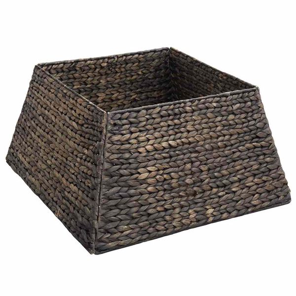 vidaXL Kołnierz do Choinki Czarny 50 x 50 x 25 cm Hiacynt wodny