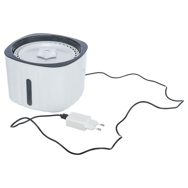 TRIXIE Poidło dla zwierząt domowych z ozdobnym kwiatkiem, biało-szare