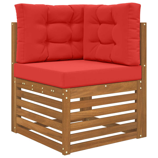 vidaXL Poduszka do sofy na zewnątrz 3 pcs Czerwony Poliester