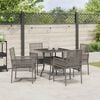 vidaXL Zestaw do jadalni w ogrodzie 5 pcs Szary polirattan