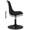 vidaXL Obrotowe krzesła stołowe, 6 szt., czarne, obite aksamitem