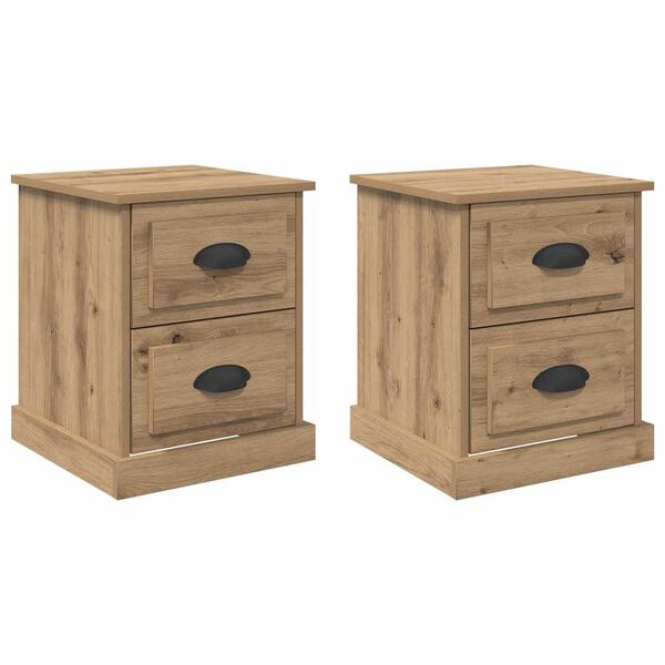 vidaXL Szafka Nocna 2 pcs Dąb rzemieślniczy 39 x 39 x 47.5 cm