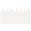 vidaXL Wezgłowie ł&oacute;żka, białe, 146,5x3x80 cm, lite drewno sosnowe
