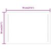 vidaXL Lustro łazienkowe z LED, 70x50 cm