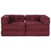 vidaXL Modularna jednostka sofy 2 pcs Bordowy 140 x 70 x 56 cm tkanina