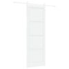 vidaXL Drzwi przesuwne 83 x 232 cm Lite drewno sosnowe Biały