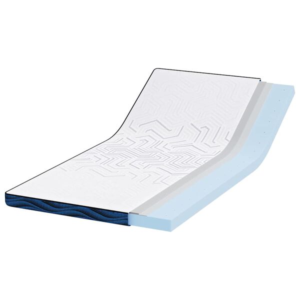 vidaXL Nakładka na materac Biały 90 x 190 cm Tkanina jacquard